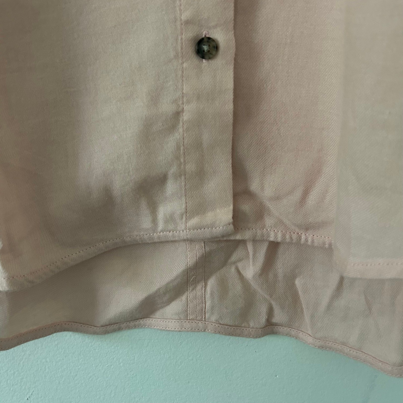Madewell Womens Dusty Pink Heathered Lightweight Flannel Dolman Button XXS New