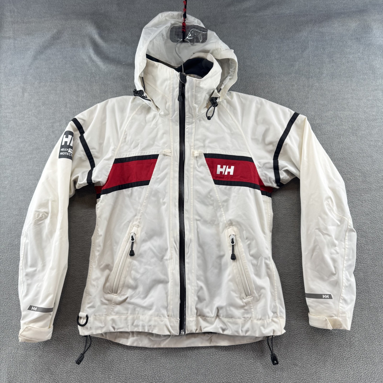 Helly Hansen Crew Hooded 2.0 Jacket Tech Protection Womens Size XS White Sailing