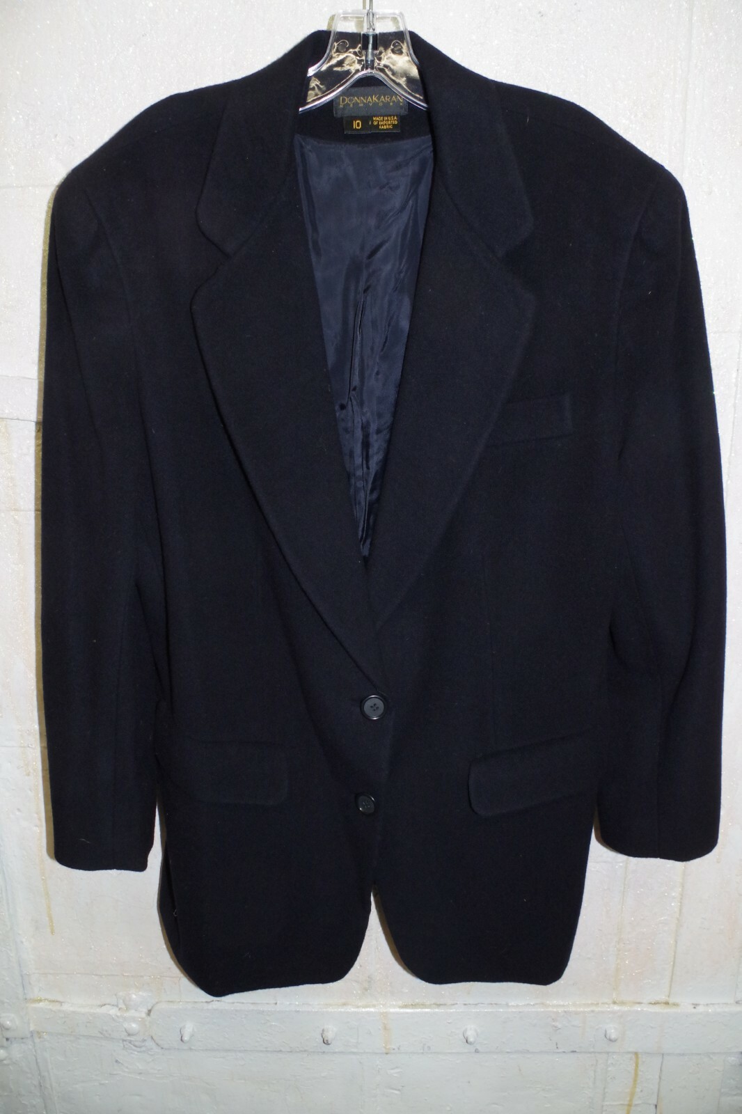 CC1 DONNA KARAN NEW YORK BLACK LABEL CASHMERE & WOOL JACKET BLAZER 10