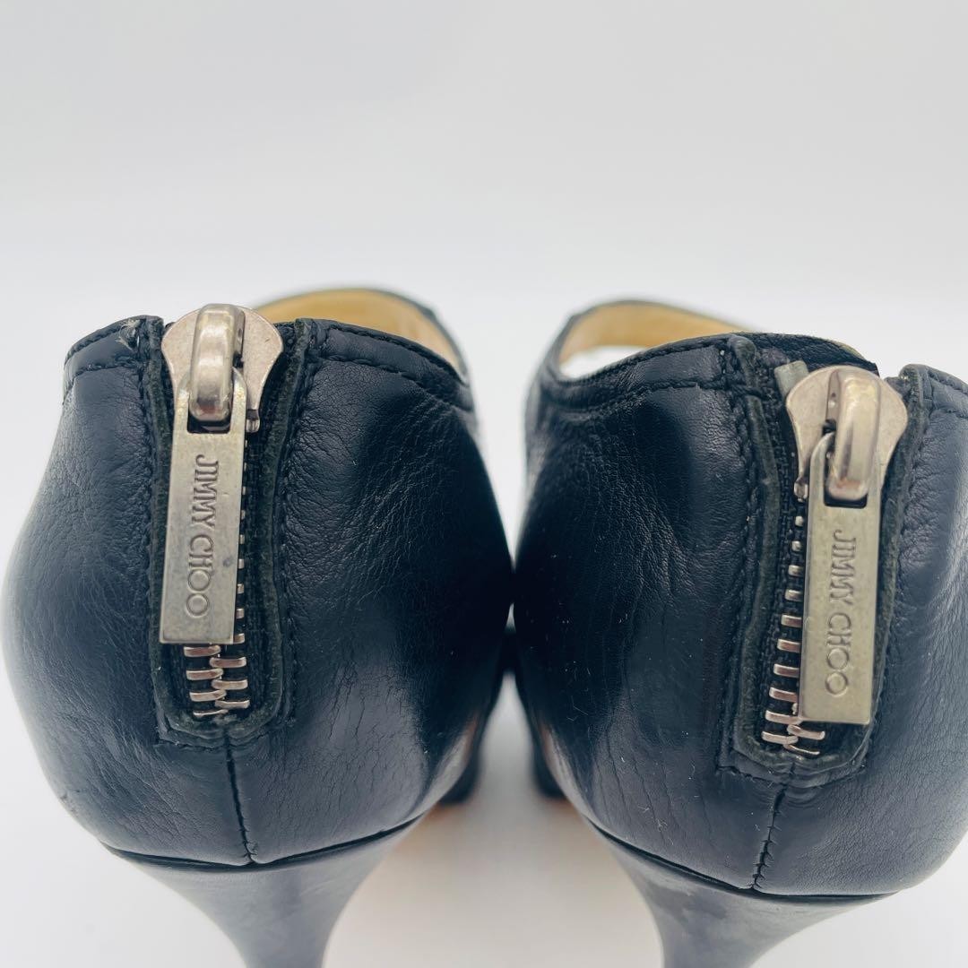 Jimmy Choo Leather Pumps Triple Strap Black Women’s Size EU35/US5