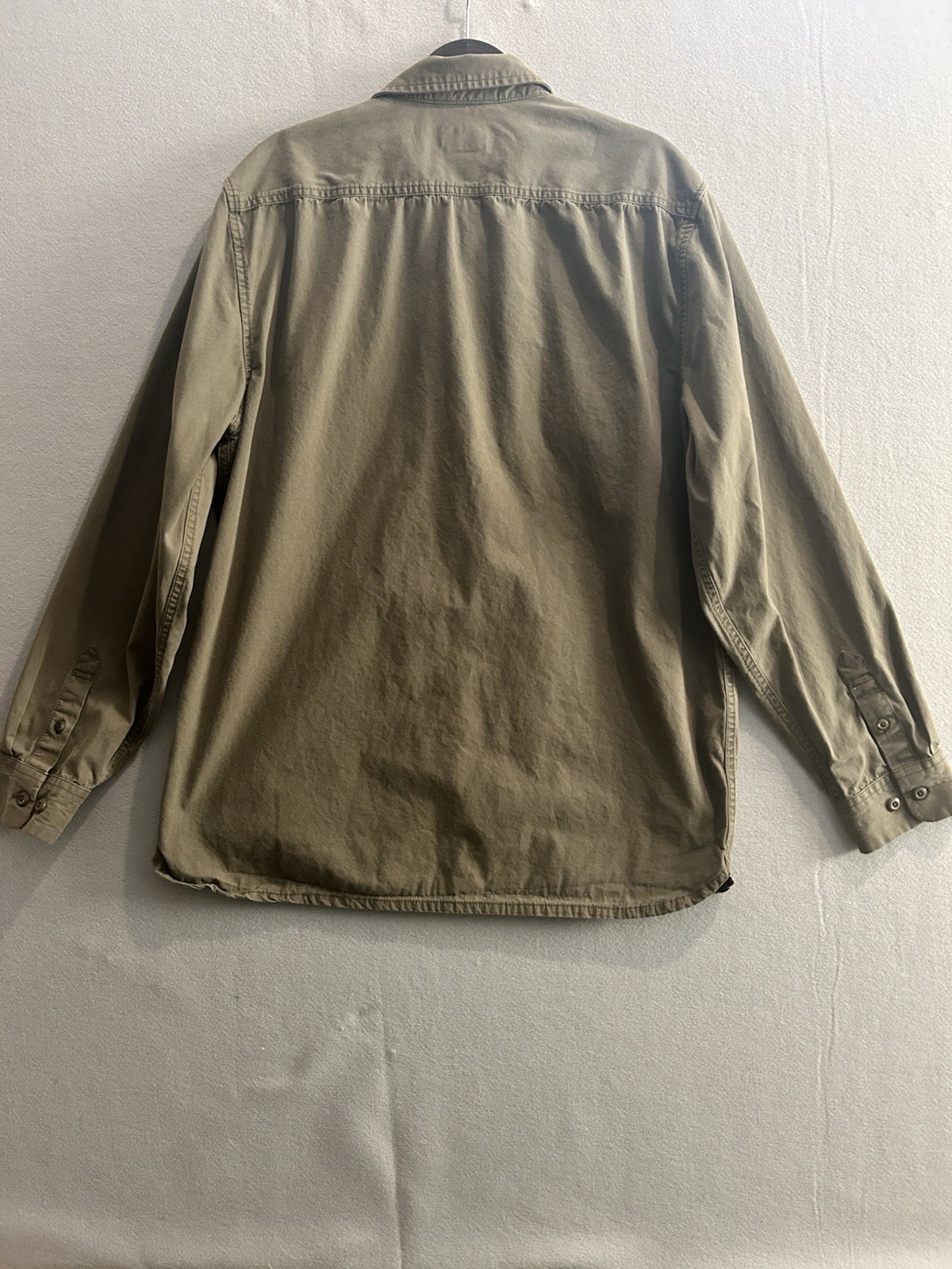 Vans Classic Fit Utility Button Up Shirt Mens XL Olive Green Cotton Workwear Hea