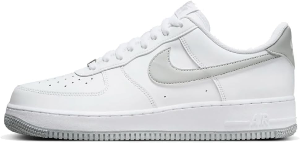 Men’s Nike Air Force 1 ’07 White/Lt Smoke Grey-White (FJ4146 100) – 7.5