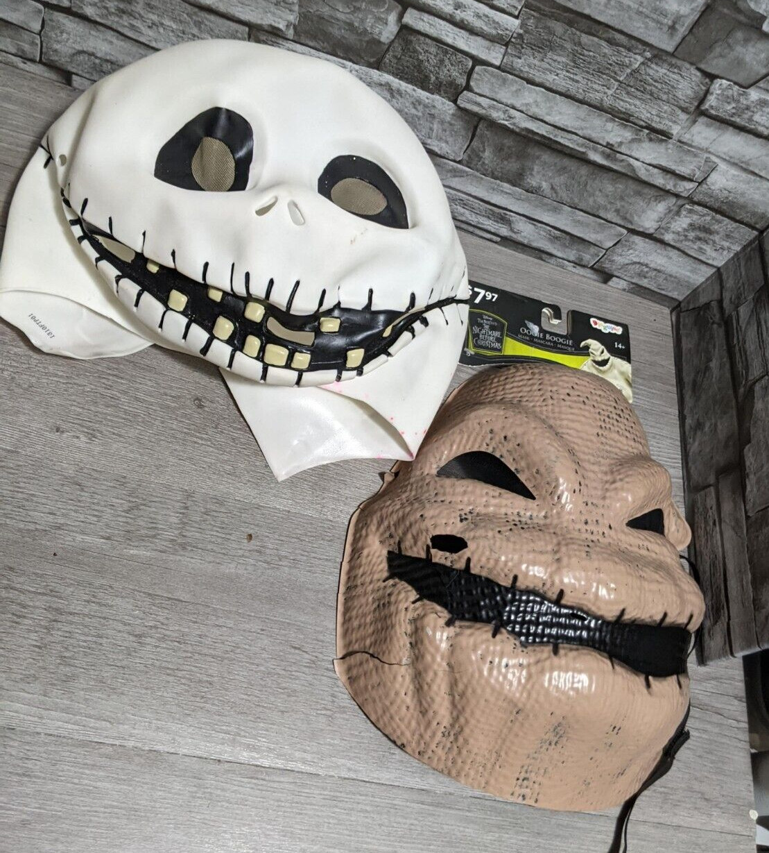 DAMAGED Jack Skellington Oogie Boogie Nightmare Before Christmas Halloween Masks