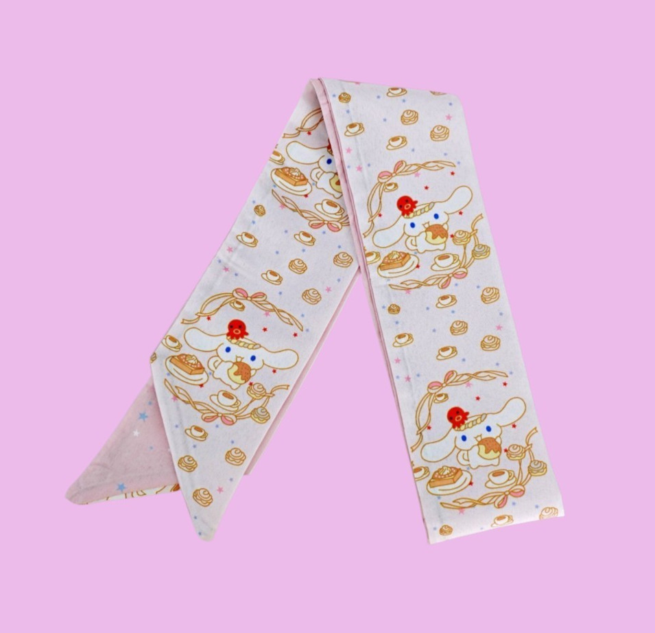 Sanrio Cinnamoroll Headband Scarf Hairband Bag Scarf Purse Hair Tie Cute Fashion