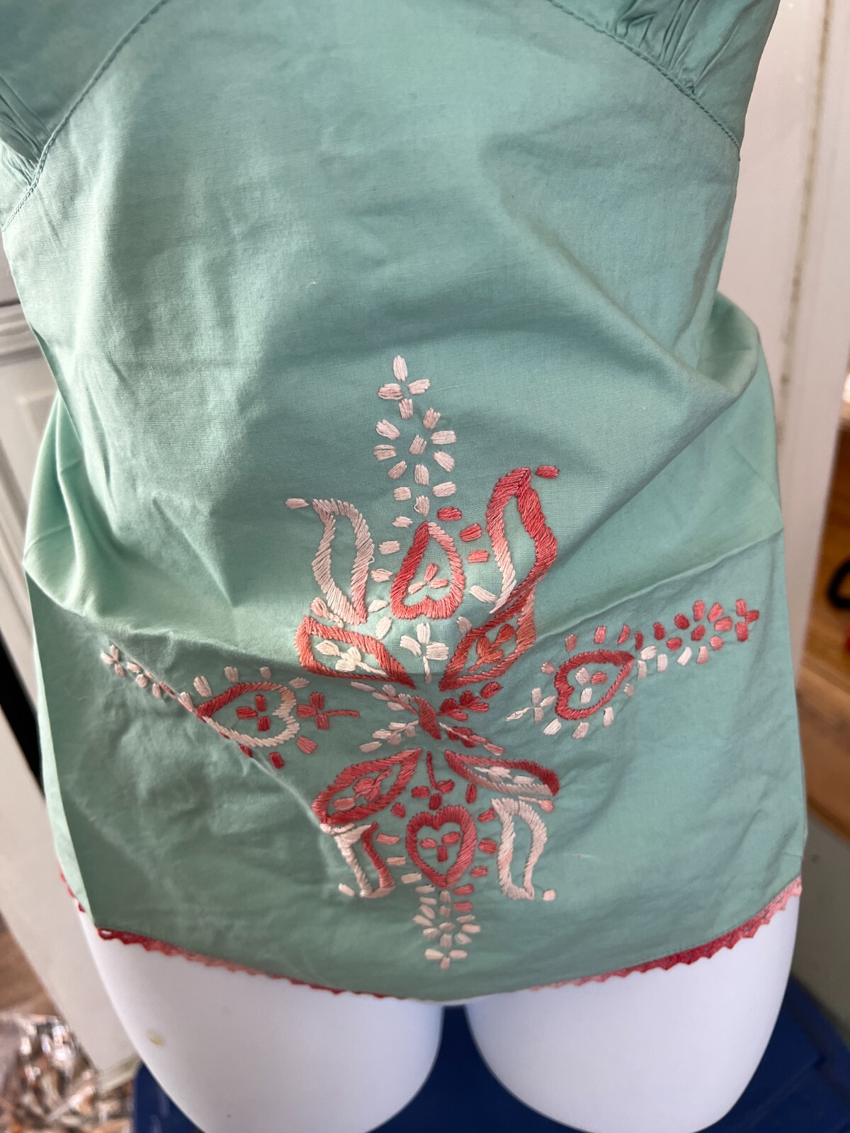 Funky People Halter top, green and pink. Size medium