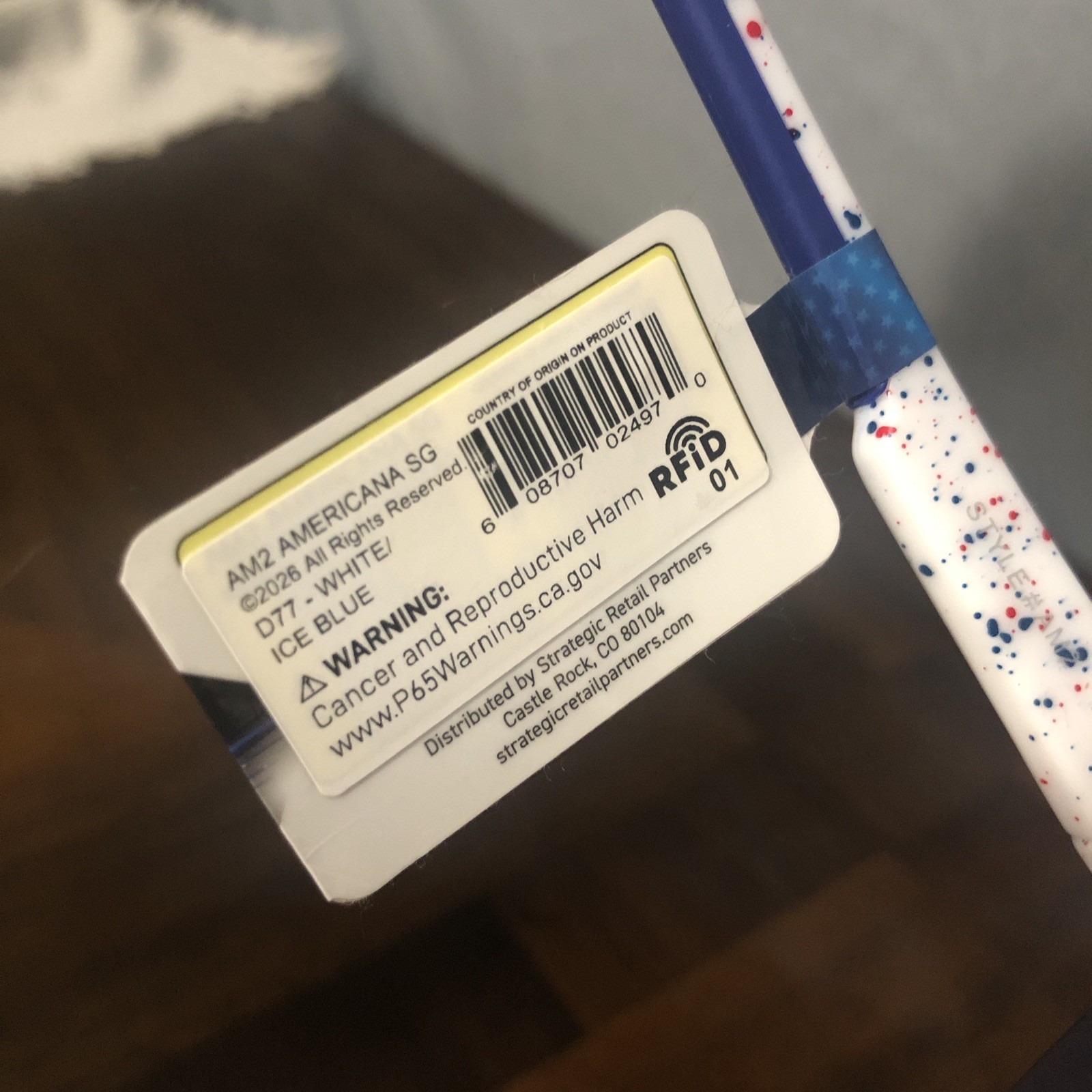 PUGS Sunglasses America 250Th Anniversary Edition ￼Red white￼ blue splatter
