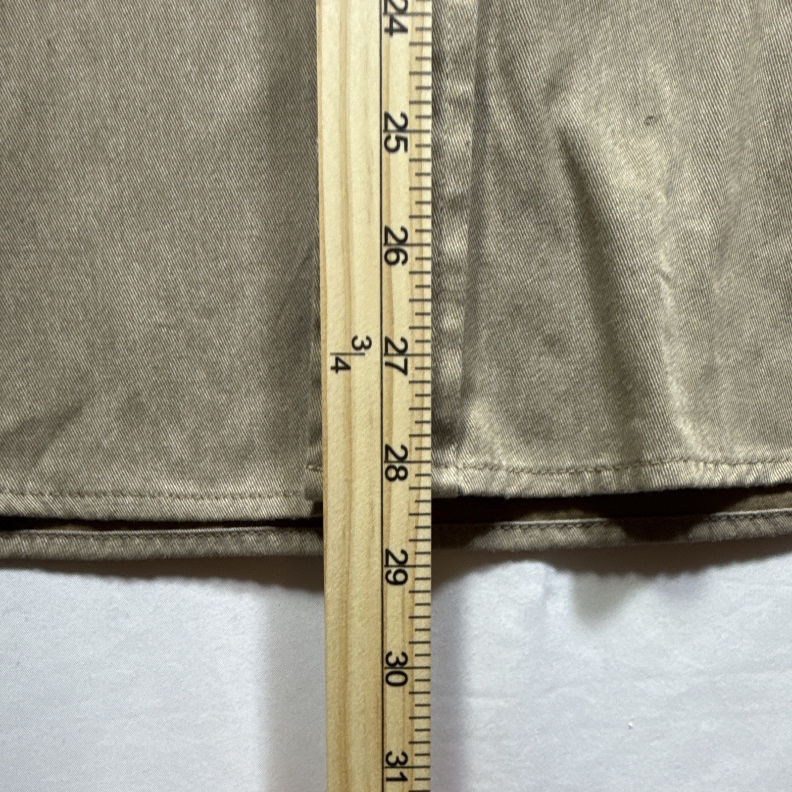 Wrangler Authentics Men’s 2XL Big & Tall Beige Twill Cotton SS Shirt Pockets