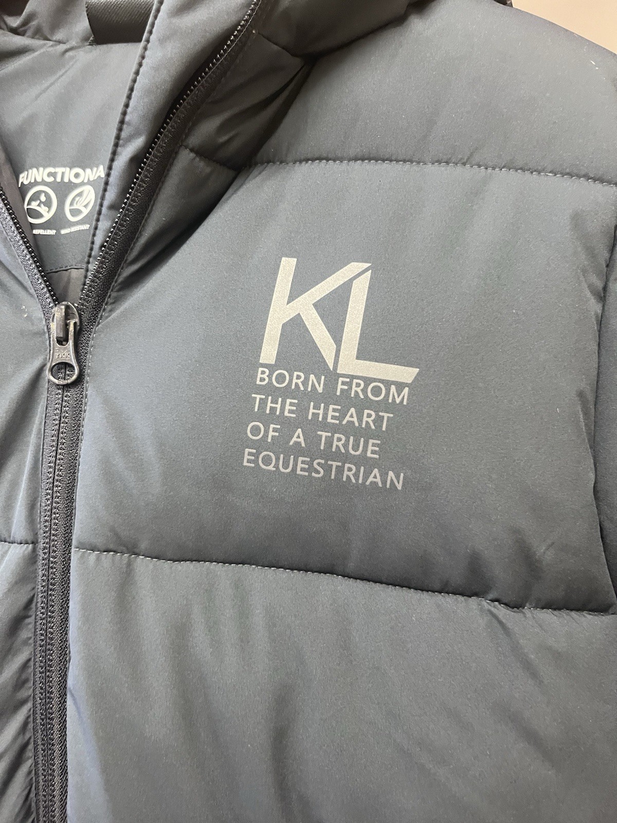 KINGSLAND Womens Jacket Sz MEDIUM Puffer Duck Down BLUE Full Zip Hooded