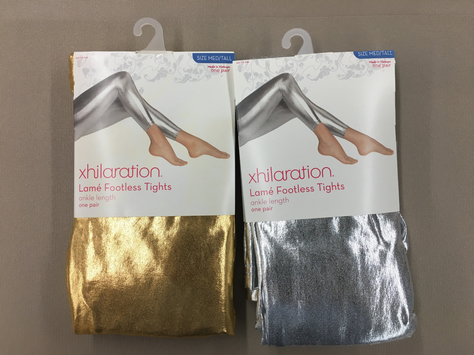 Footless Leggings Lame Sexy Party Shiny(1pr. Gold)(1pr. Silver) 2 PAIR DEAL