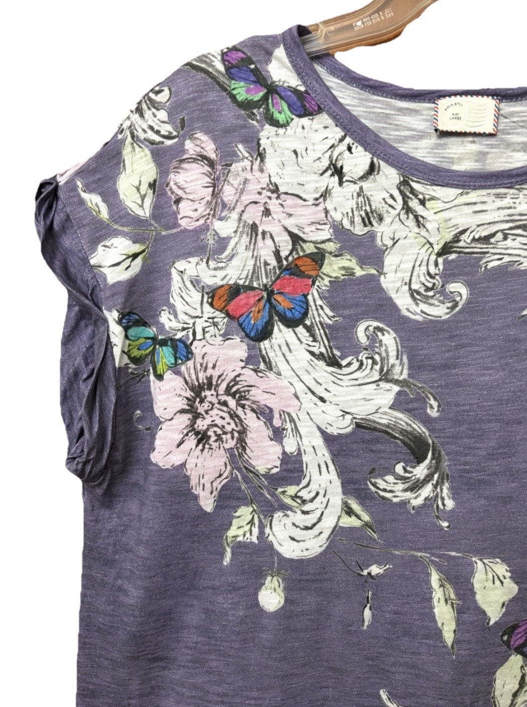 ANTHROPOLOGIE POSTMARK BAROQUE FLORAL TOP L/XL MERMAID WHIMSYGOTH COQUETTE FAIRY