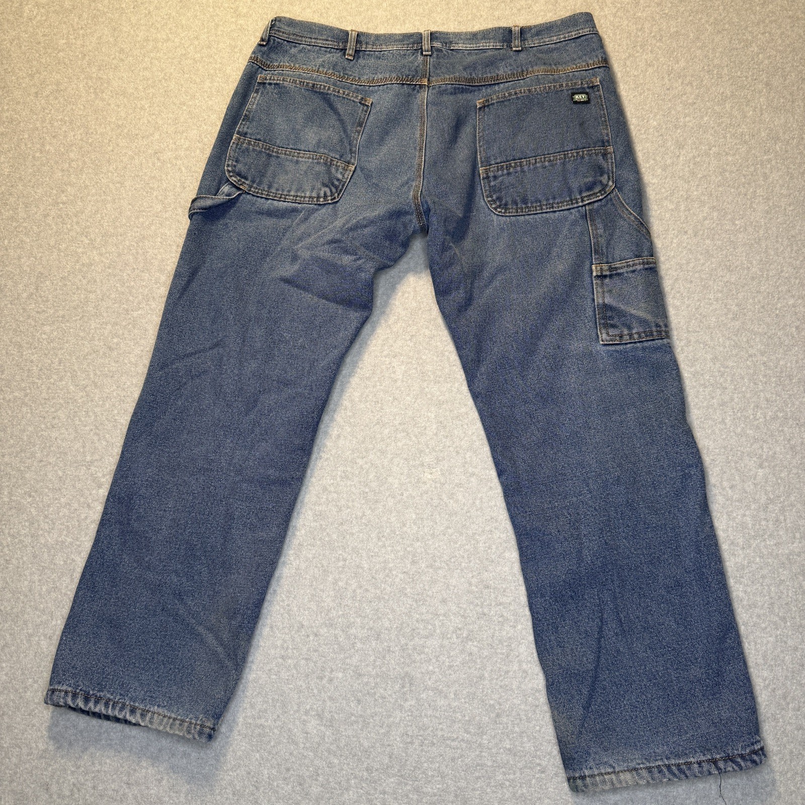 KEY Carpenter Mens Jeans Fleece Lined 38×30 Workwear Cold Weather