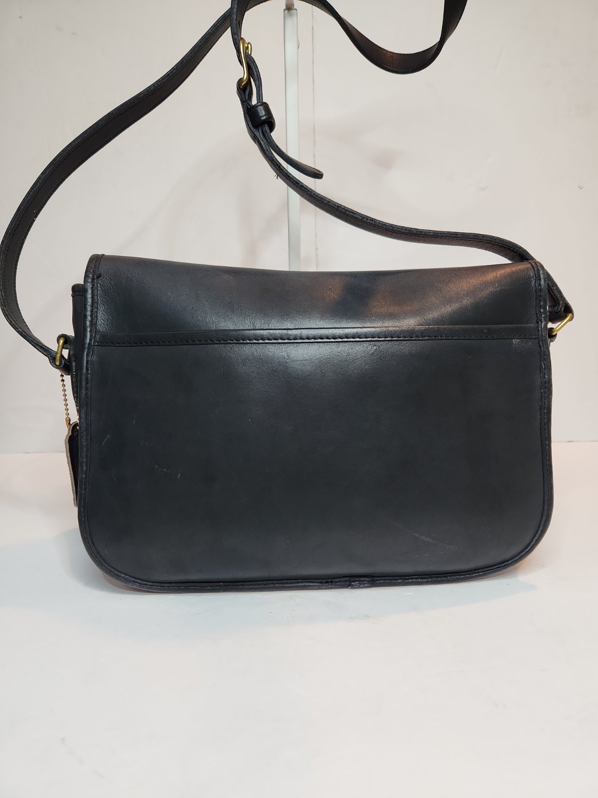 Authentic VTG COACH City Bag & Wallet Blk Lthr Crossbody Shoulder Turn Lock 90’s