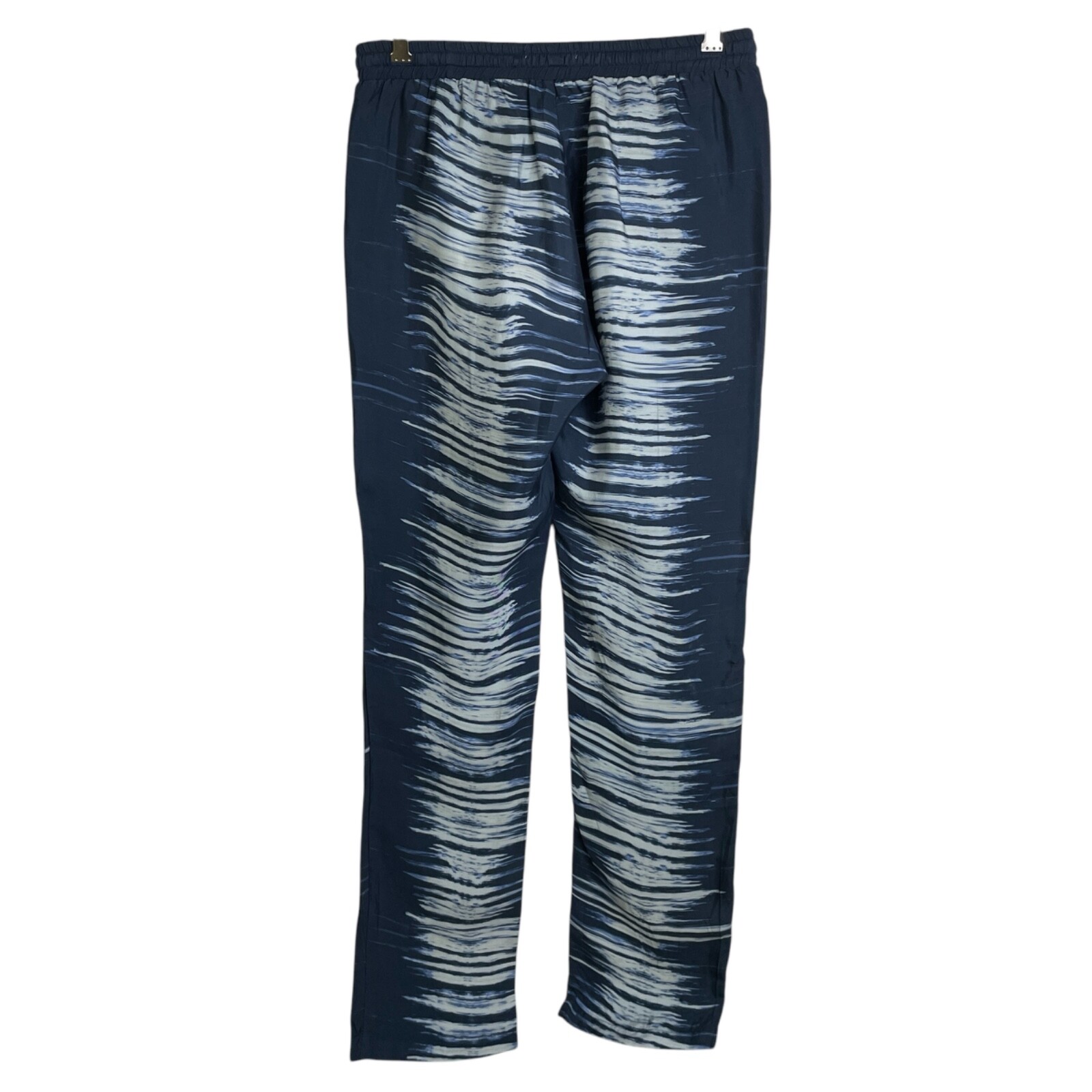 Johnny Was Pete Greta Pants Small Blue Elastic Waist Drawstring Lounge Cupro