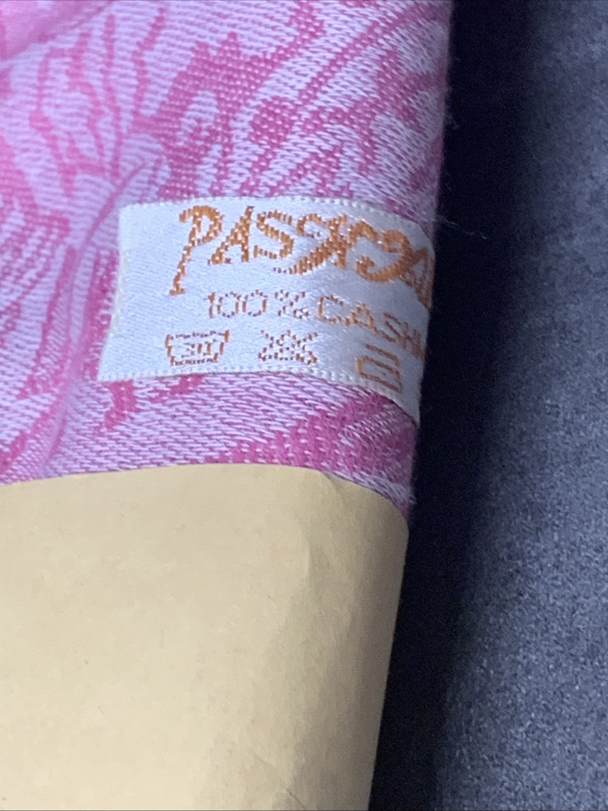 100% Silk and Cashmere Thailand Pashmina Scarf Color Light Pink & Dark Pink READ
