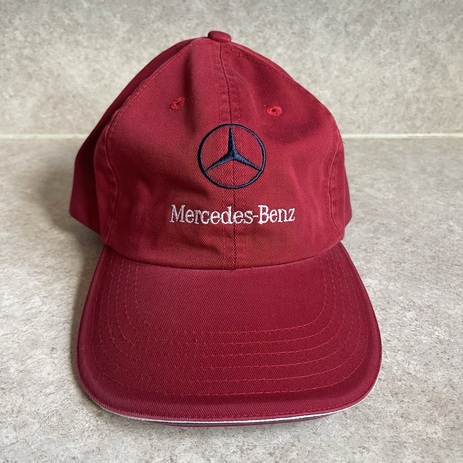 Mercedes Benz Red Hat Adjustable Embroidered Logo Racing Cap
