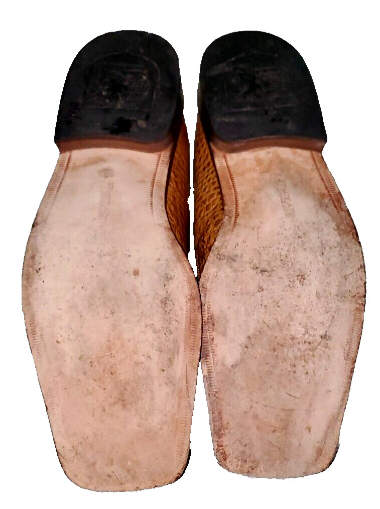 STACY ADAMS ASHER SQUARE TOE DRESS SHOE ALLIGATOR PRINT MEN SIZE 9.5 #24290