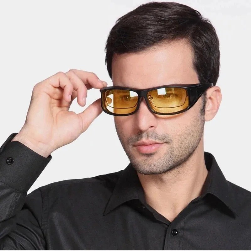 Night Driving Glasses HD Anti Glare Vision Polarized Yellow Lens Tinted Unisex