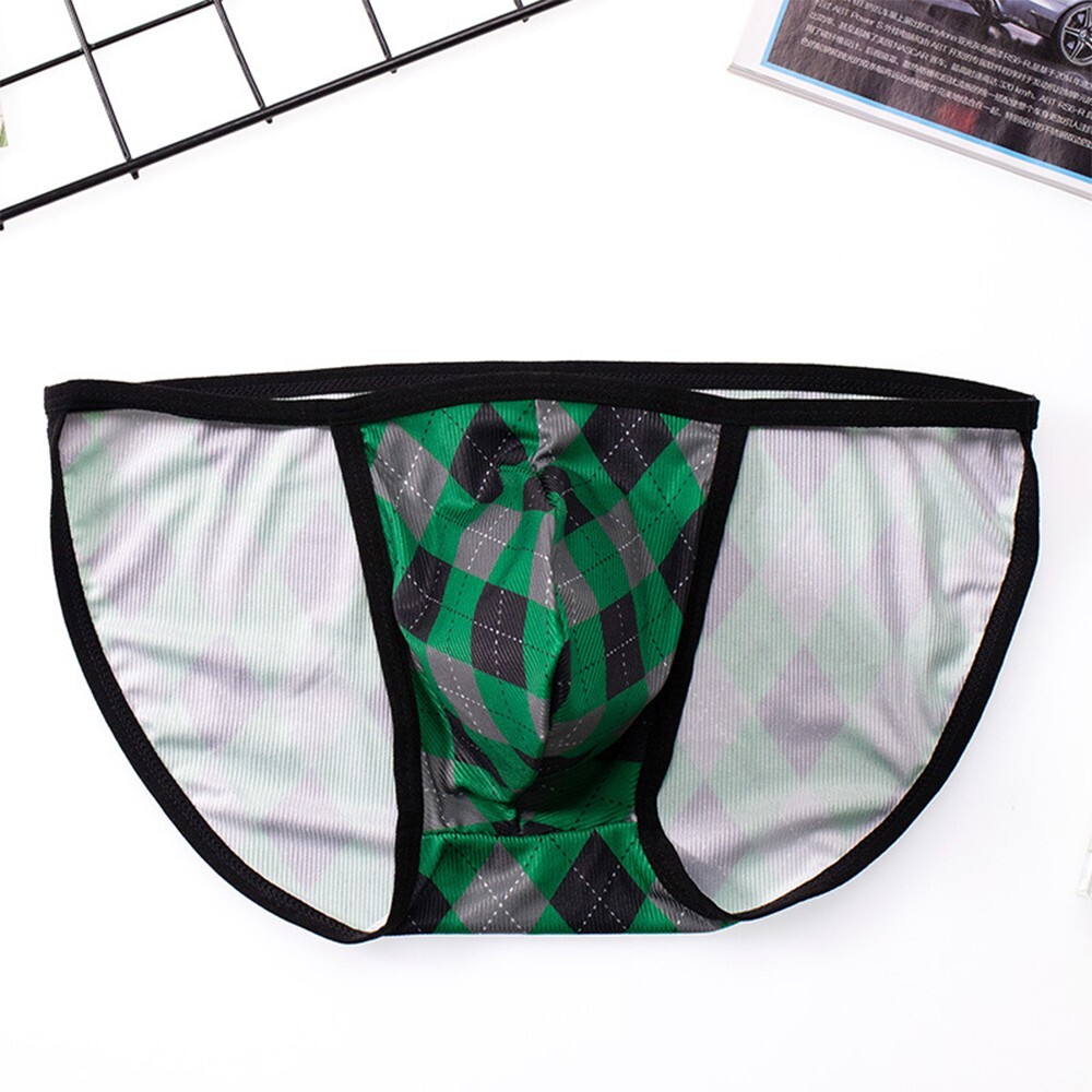 Thong Underpants Green Lingerie Red Soft Pouch Low Waist Bikini For Men 5 PCS
