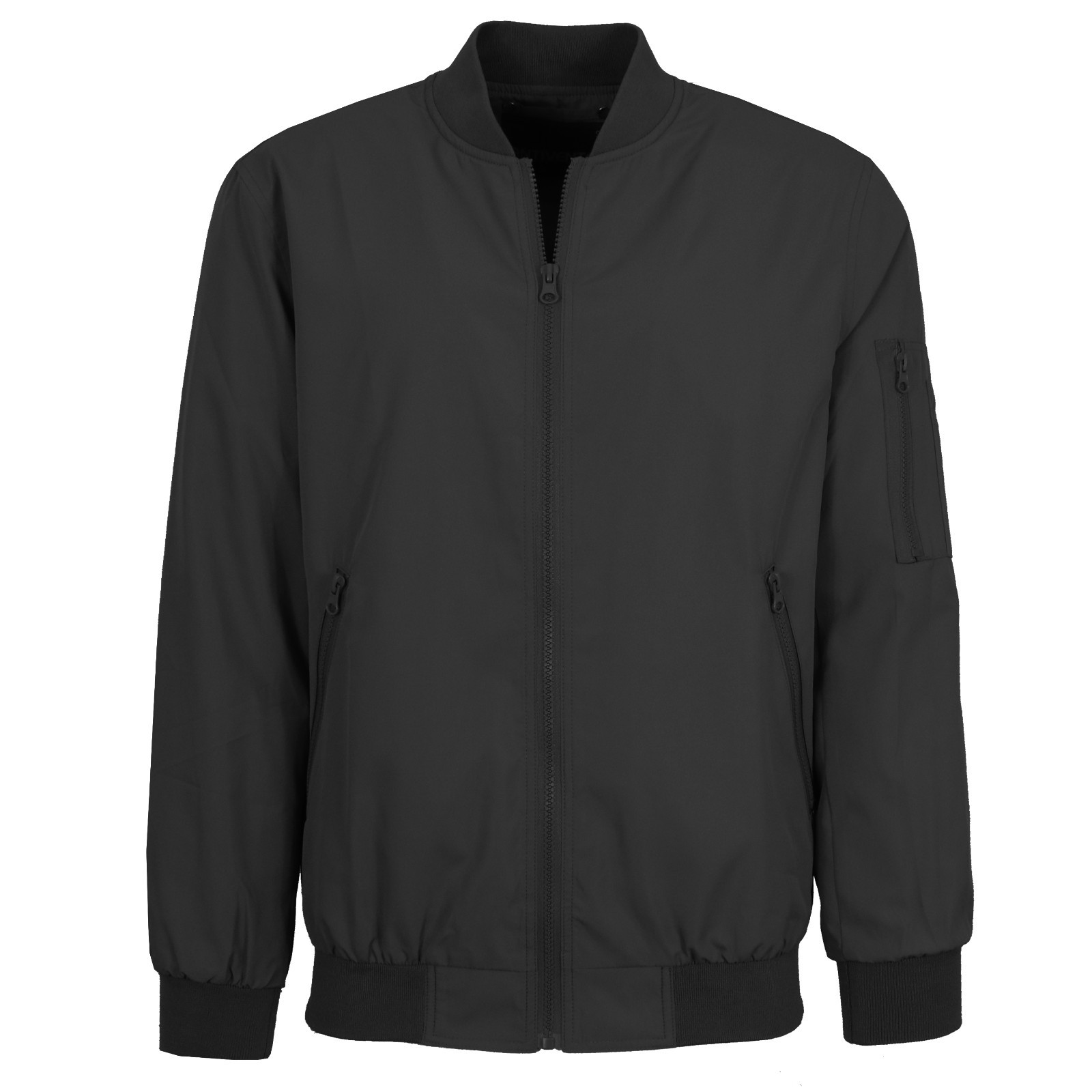 Mens Lightweight MA-1 Flight Jacket Bomber Warm Polyester Full Zip Coat NEW