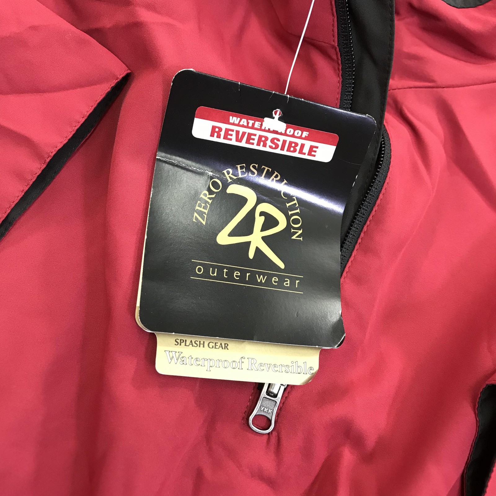 Zero Restriction Wind Jacket Mens 2XL Red 1/4 Zip Reversible Golf Rain Shell