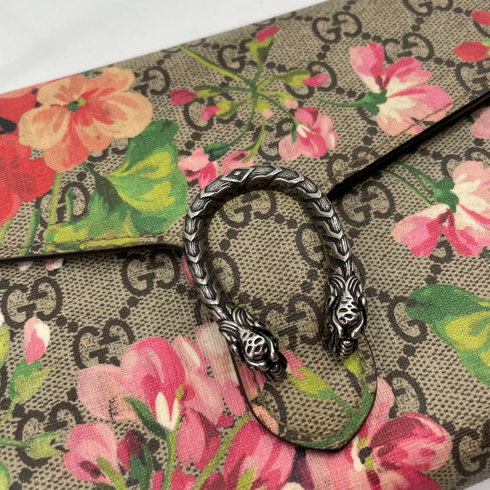 Gucci Shoulder bag Dionysus Blooms Chain Wallet Flower PVC Leather 401231 Auth
