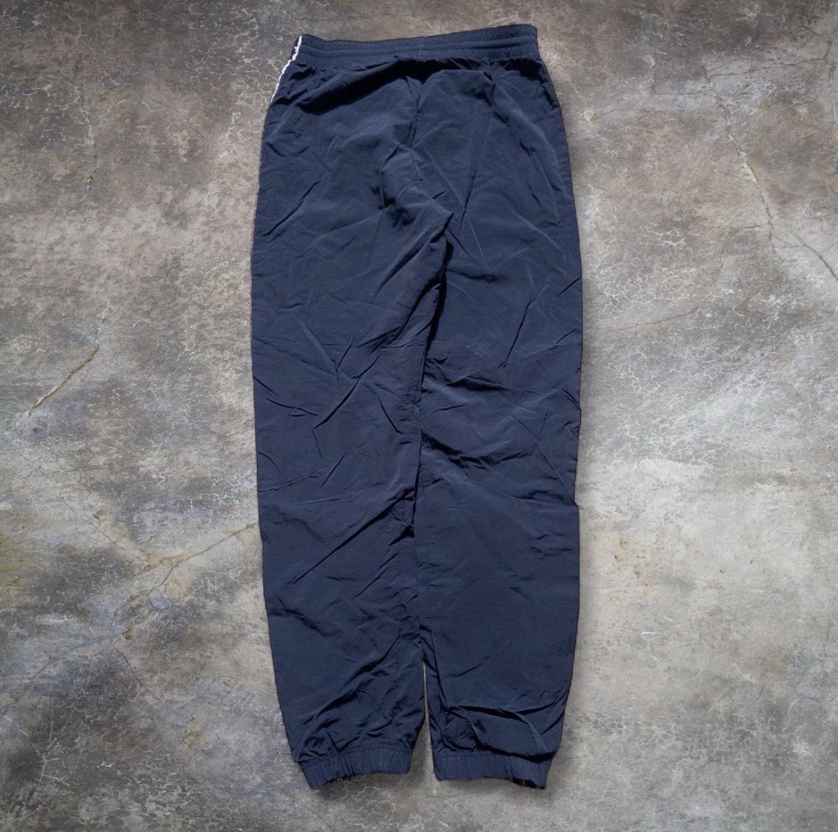 Champion Reverse Weave Nylon Elastic Cuff Track Pants Men’s Small Navy