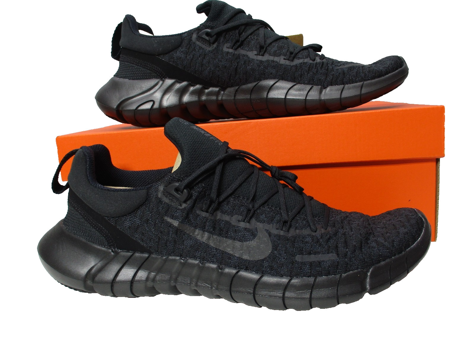Nike Free Run 5.0 Next Nature Black/Black Running Shoes Mens Sz 10.5