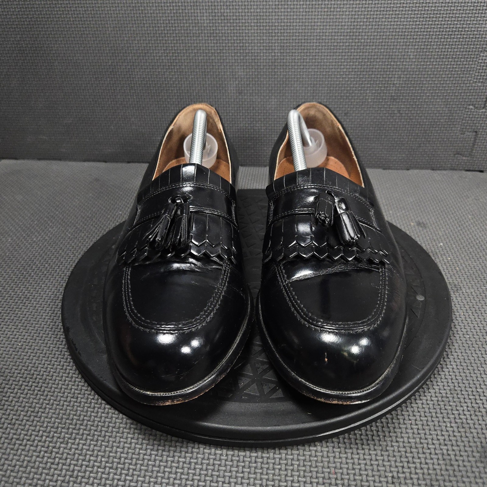 Bostonian Classics Shoes Mens Size 9.5W Black Leather Tassel Loafers Dress