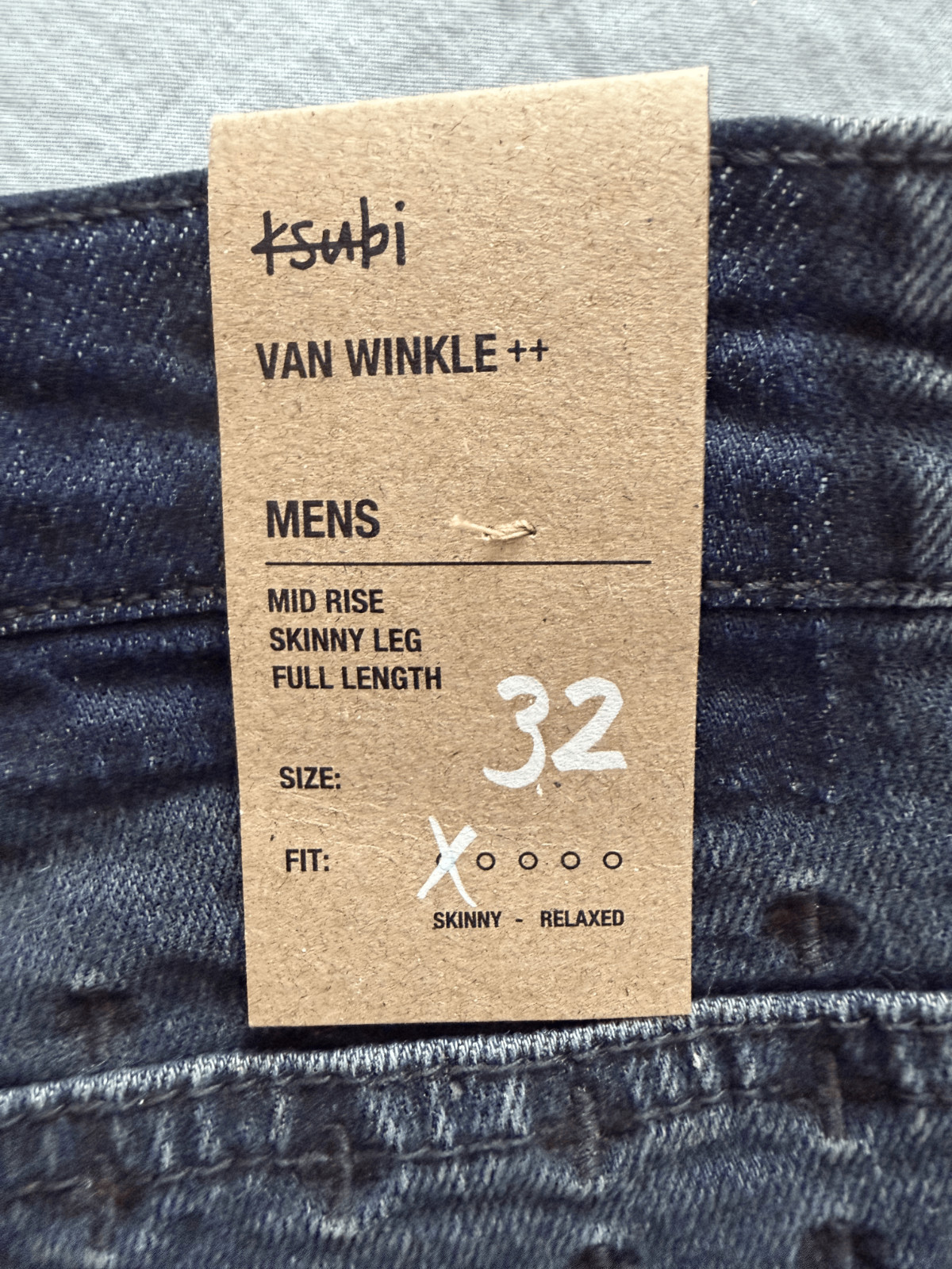 Ksubi Van Winkle++ Shadow Re-Dye Skinny Stretch Jeans W32 BNWT