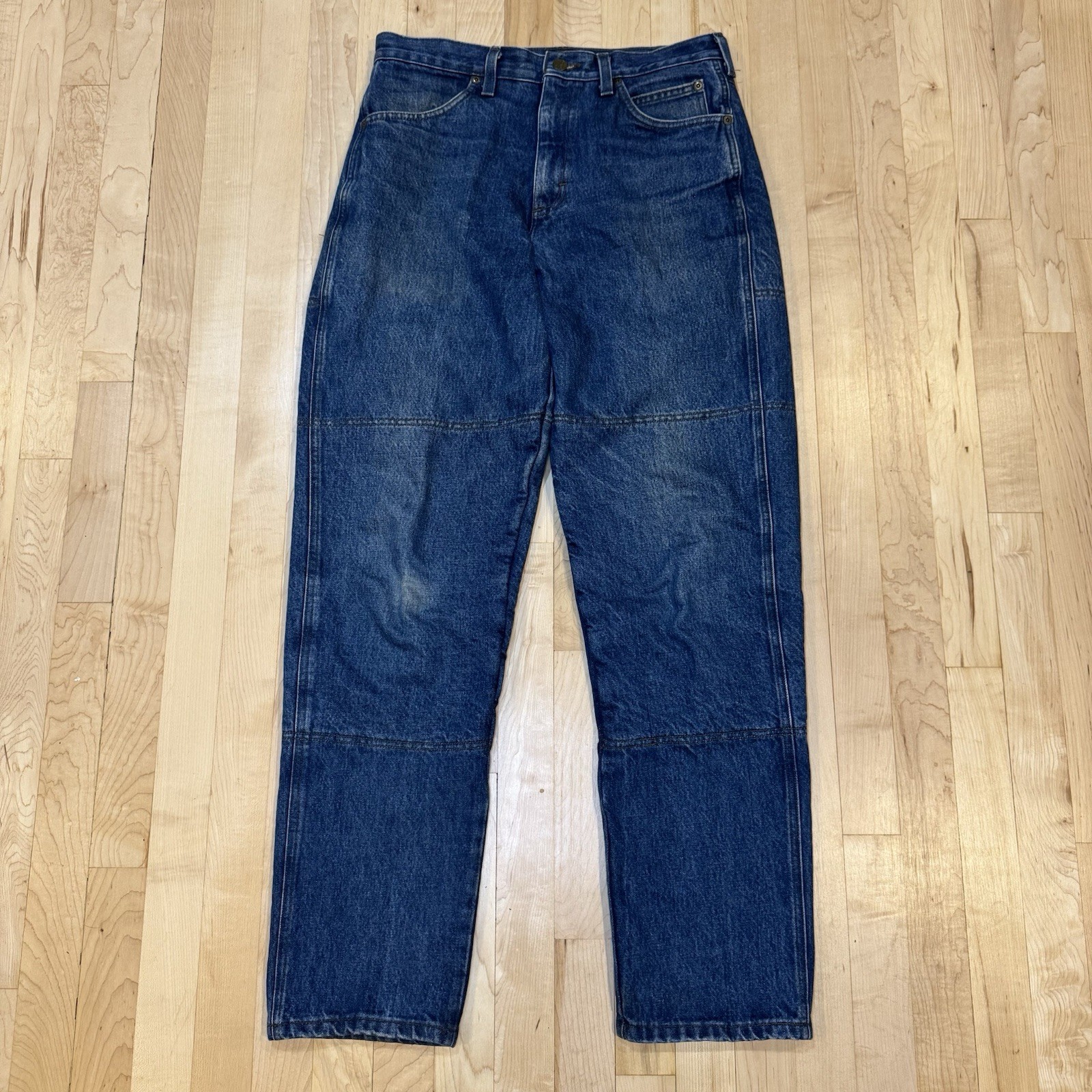Draggin Jeans Mens 32×32 Blue Kevlar Lined Denim Double Knee Motorcycle Riding
