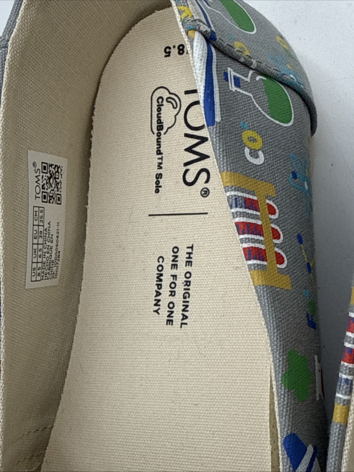 Toms Alpargata Glow In The Dark Chemistry Science Shoes Size 8.5