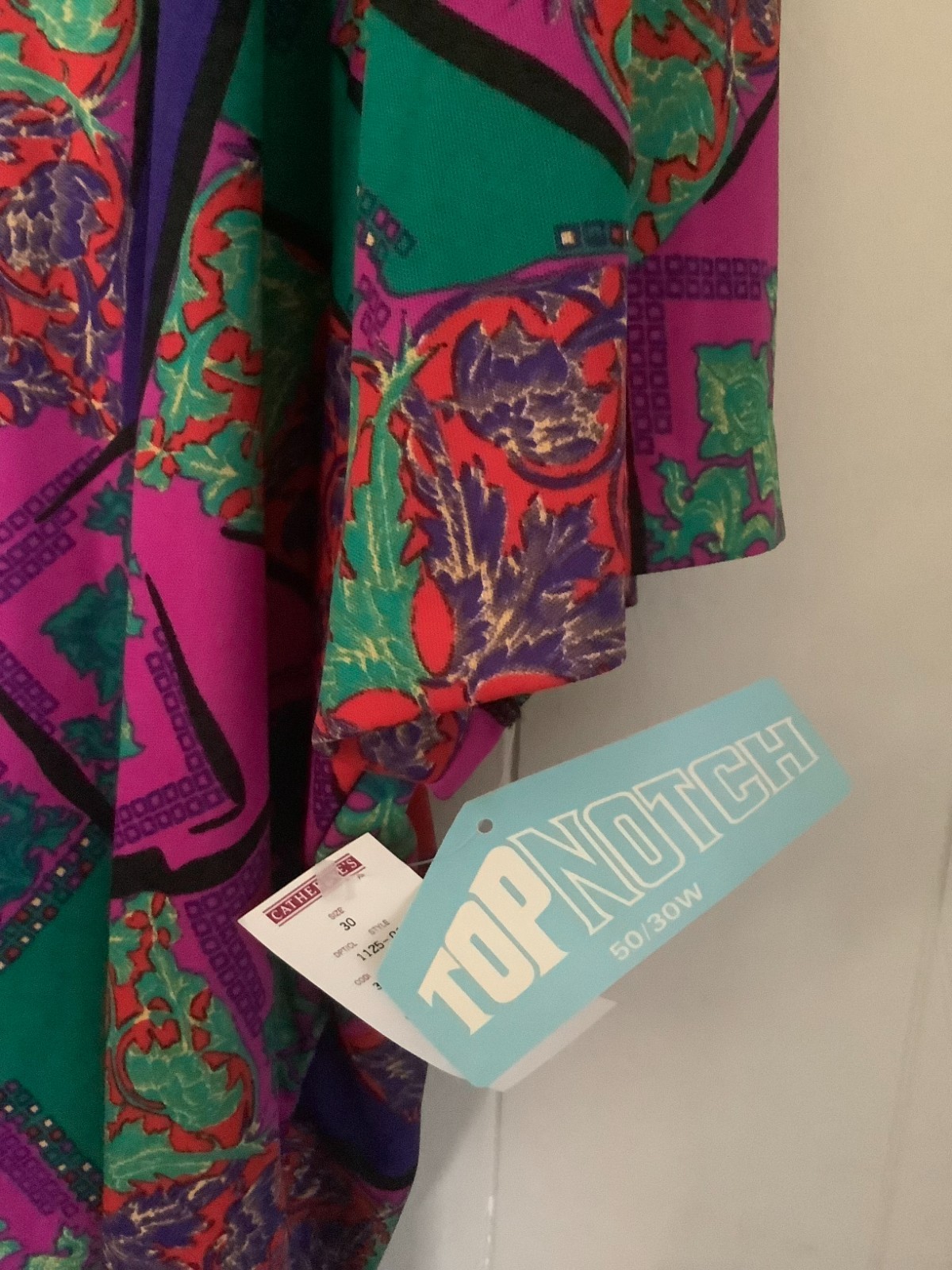 Vintage Top Notch Blouse Women’s Plus Size 30W Bright Rich Colors New w/Tags
