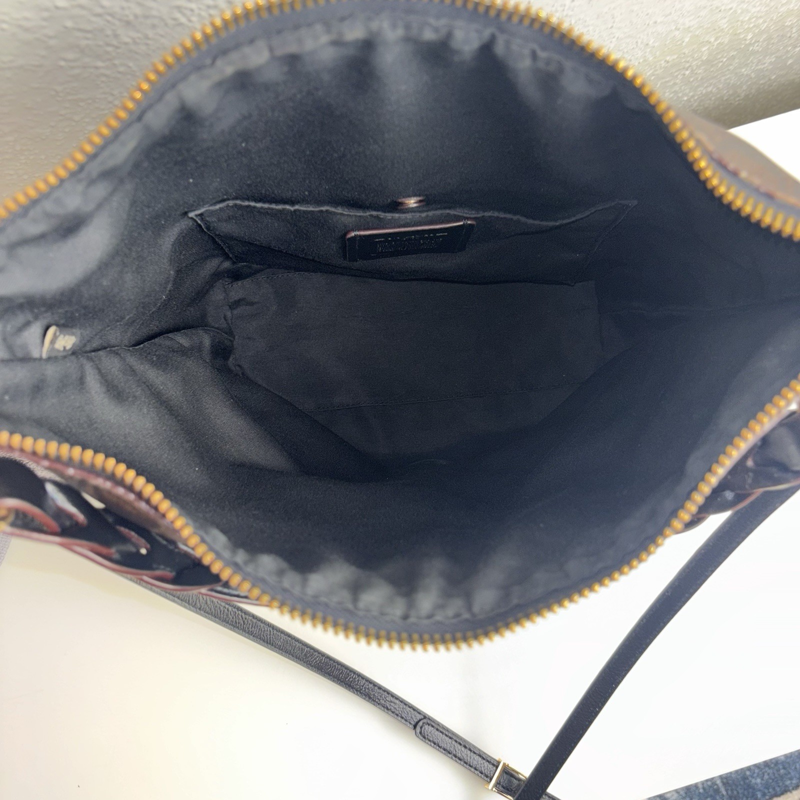 Coach Abby Duffle F31477 Signature Canvas Brown Black Crossbody Shoulder Bag
