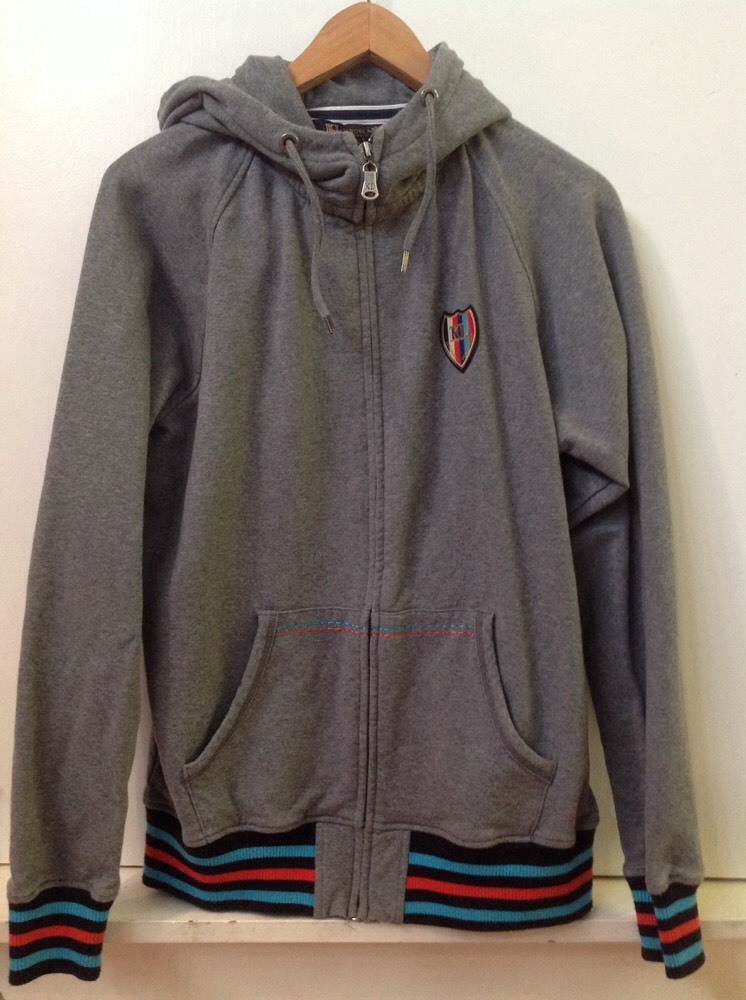 Kingsland Equestrian Full Zip Gray Hooded Sweatshirt Jacket Size S Small