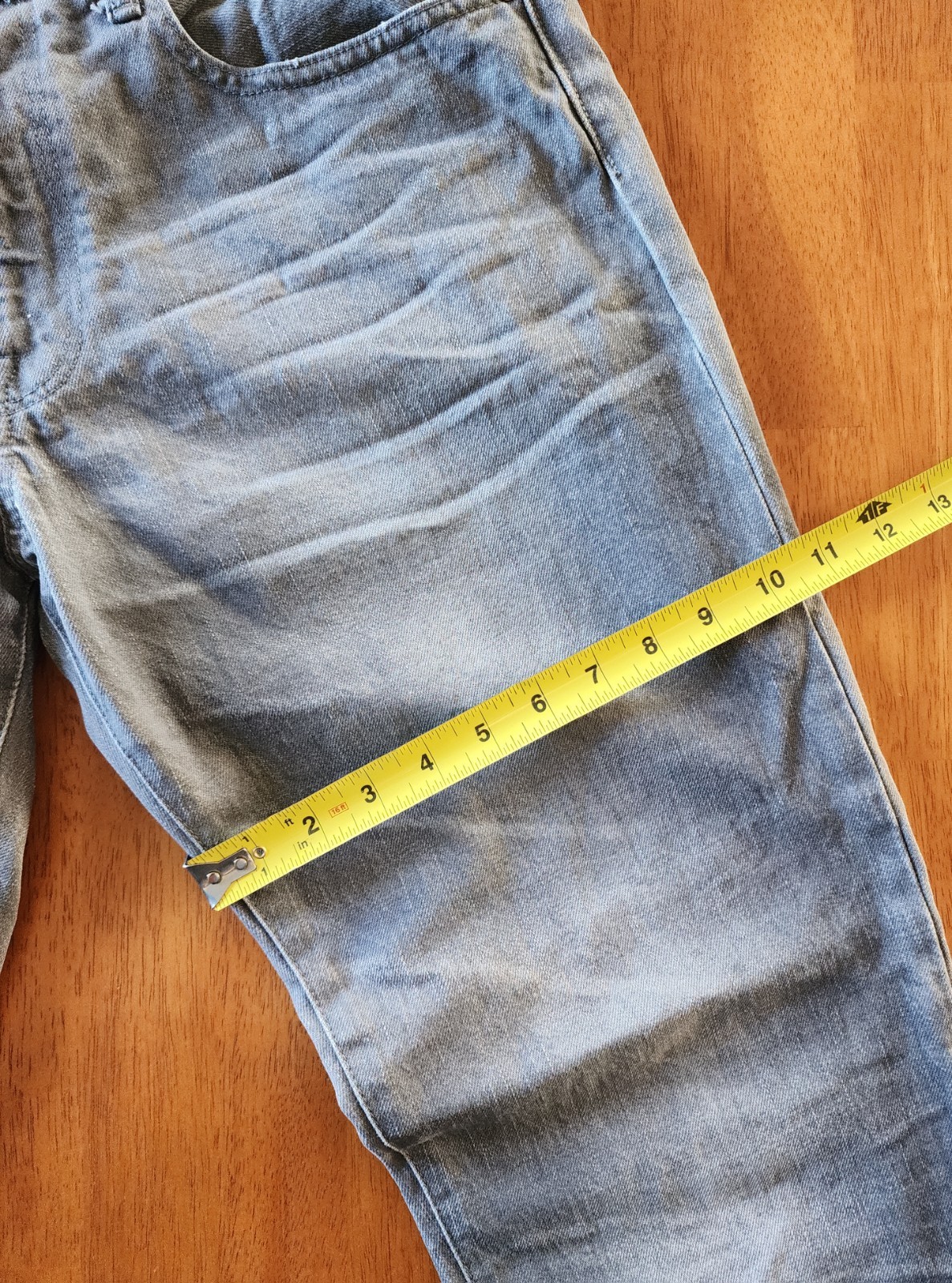 Gap 1969 Men’s Straight Jeans 33×34 Gray Faded Distressed 100% Cotton Denim male