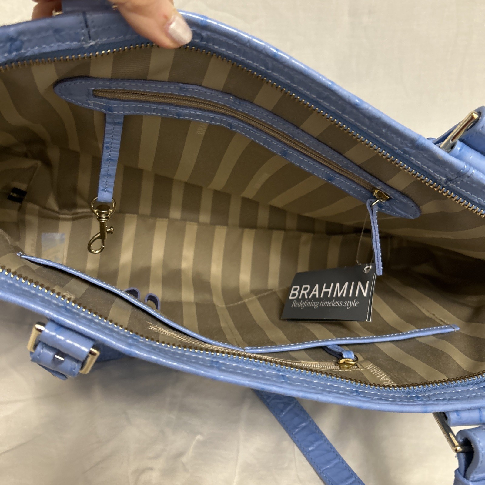 Brahmin Med. Arno Melbourne Gorgeous Bag New W/Tag Style #H13626SK Sky La Scala