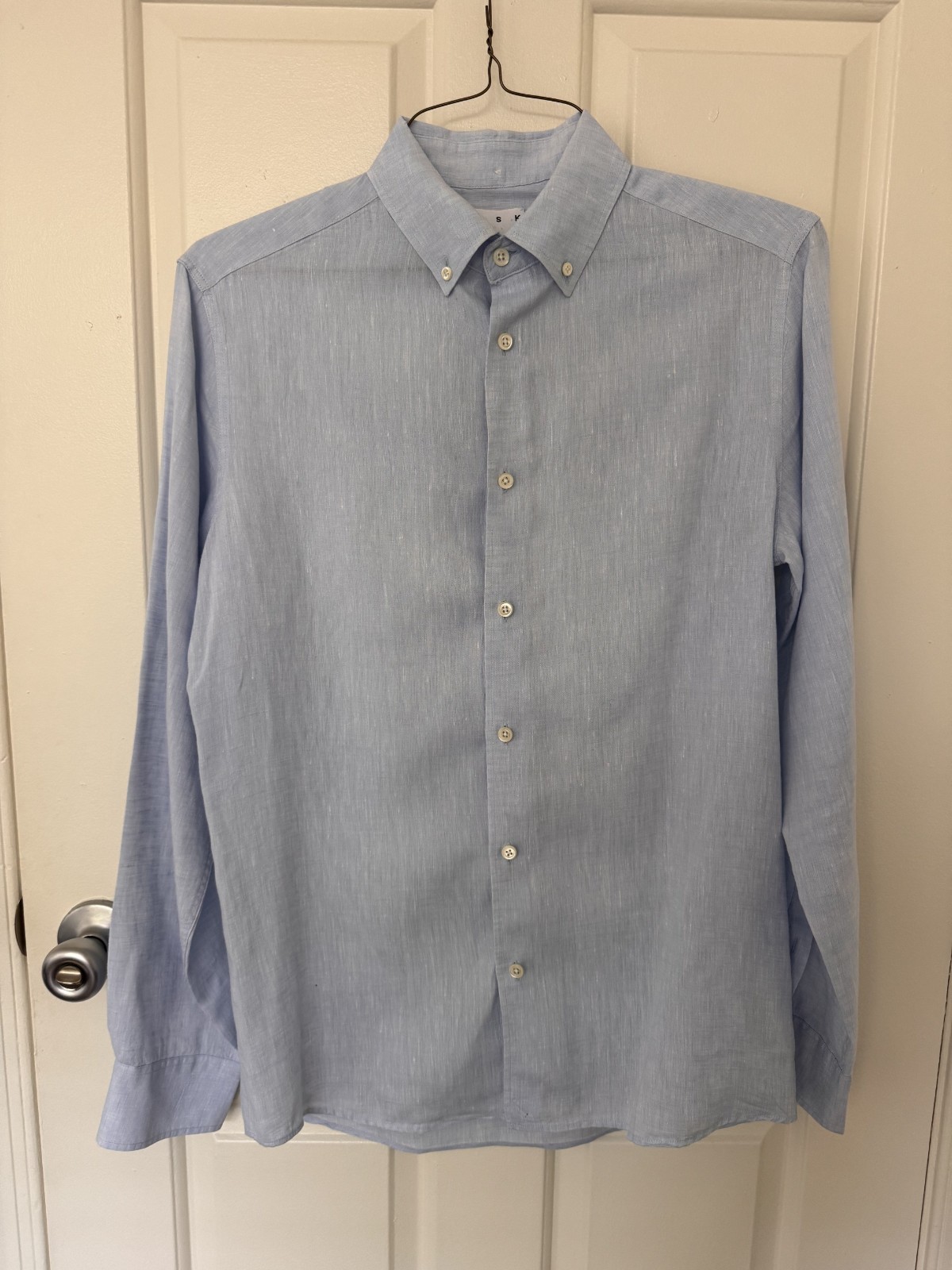 Asket Light Blue Linen Shirt Small Long (READ DESCRIPTION/PICTURES)