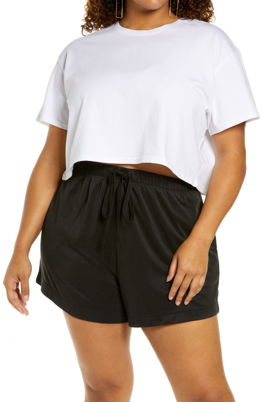 nWT Open Edit Womens Plus Size Boxy Crop Top. ED452987WN Plus 1X Plus 2X Plus 3X