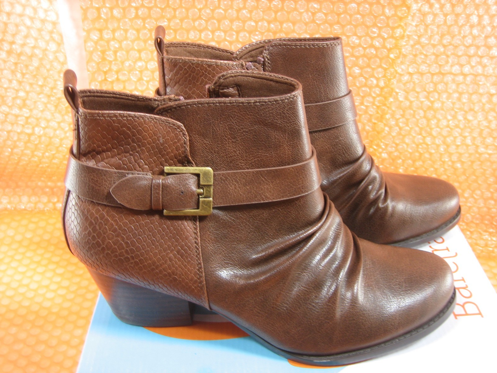 BARETRAPS Rebel Dark Brown Dress Side Zipper Womens Ankle Boot 10M
