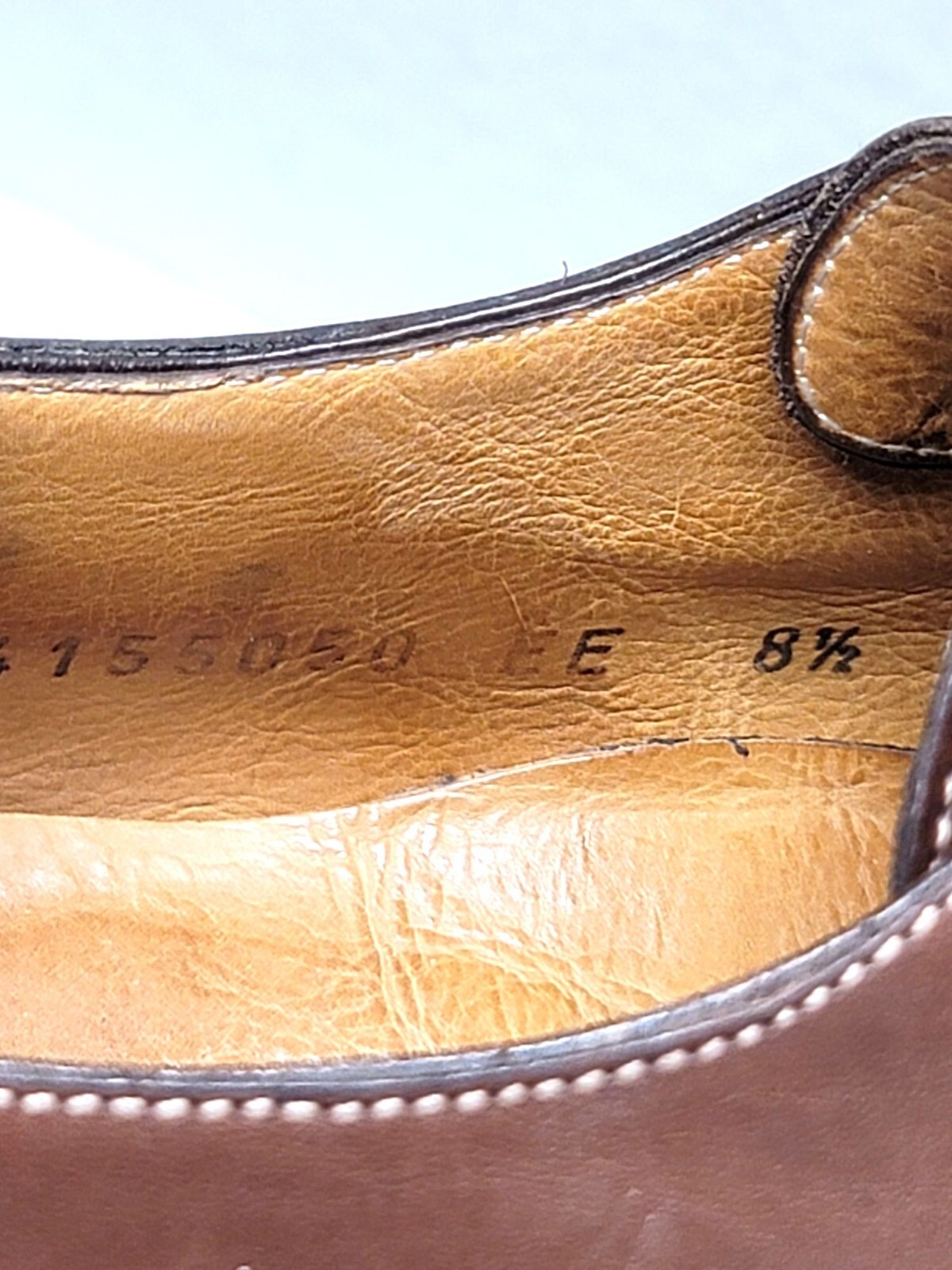 Santoni Men’s Oxfords Brown Leather Lace-Up Dress Shoes Size 8.5 EE