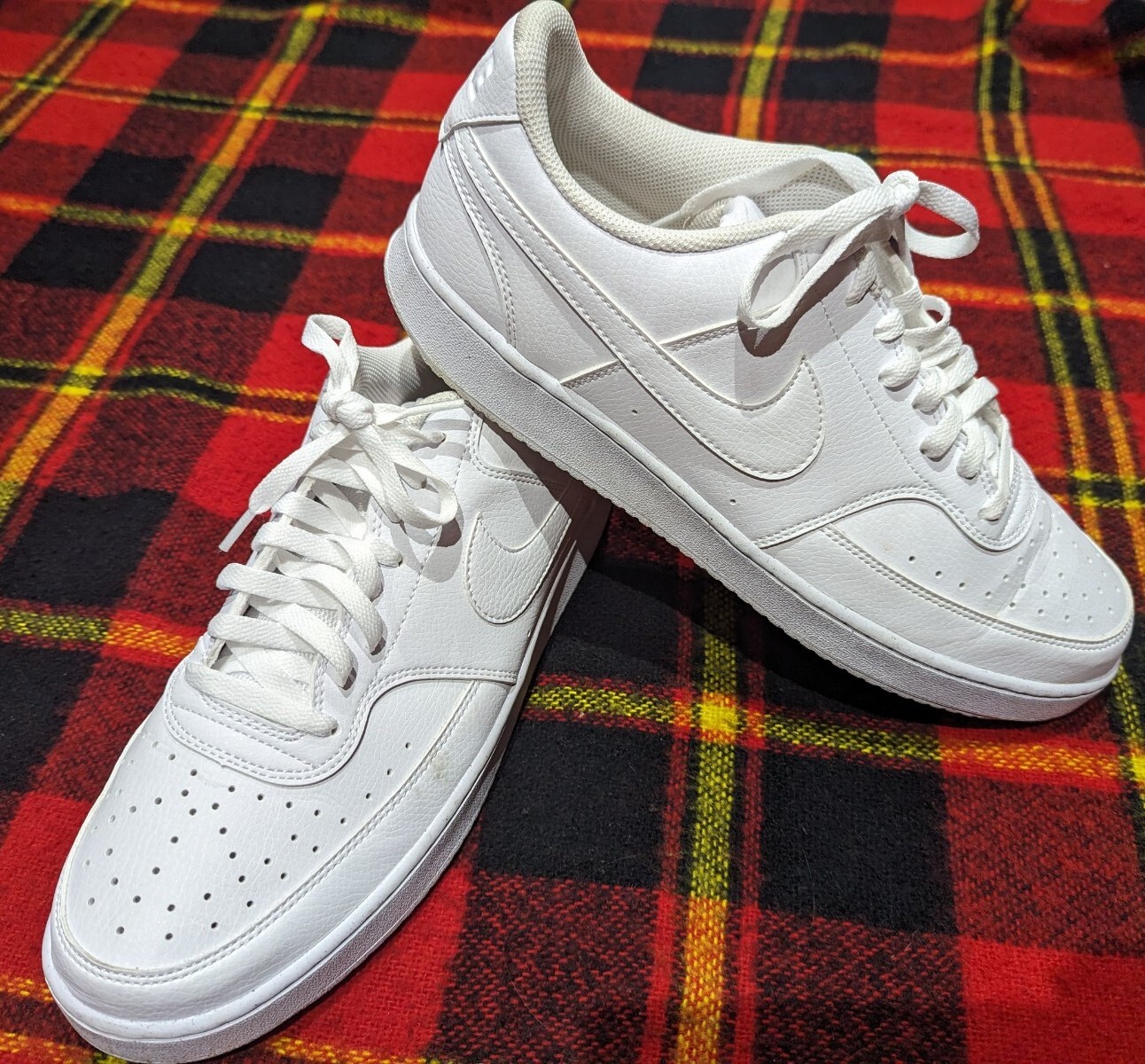 Nike Court Vision Low Triple White DH2987-100 Athletic Sneaker Shoes Men’s Sz 13
