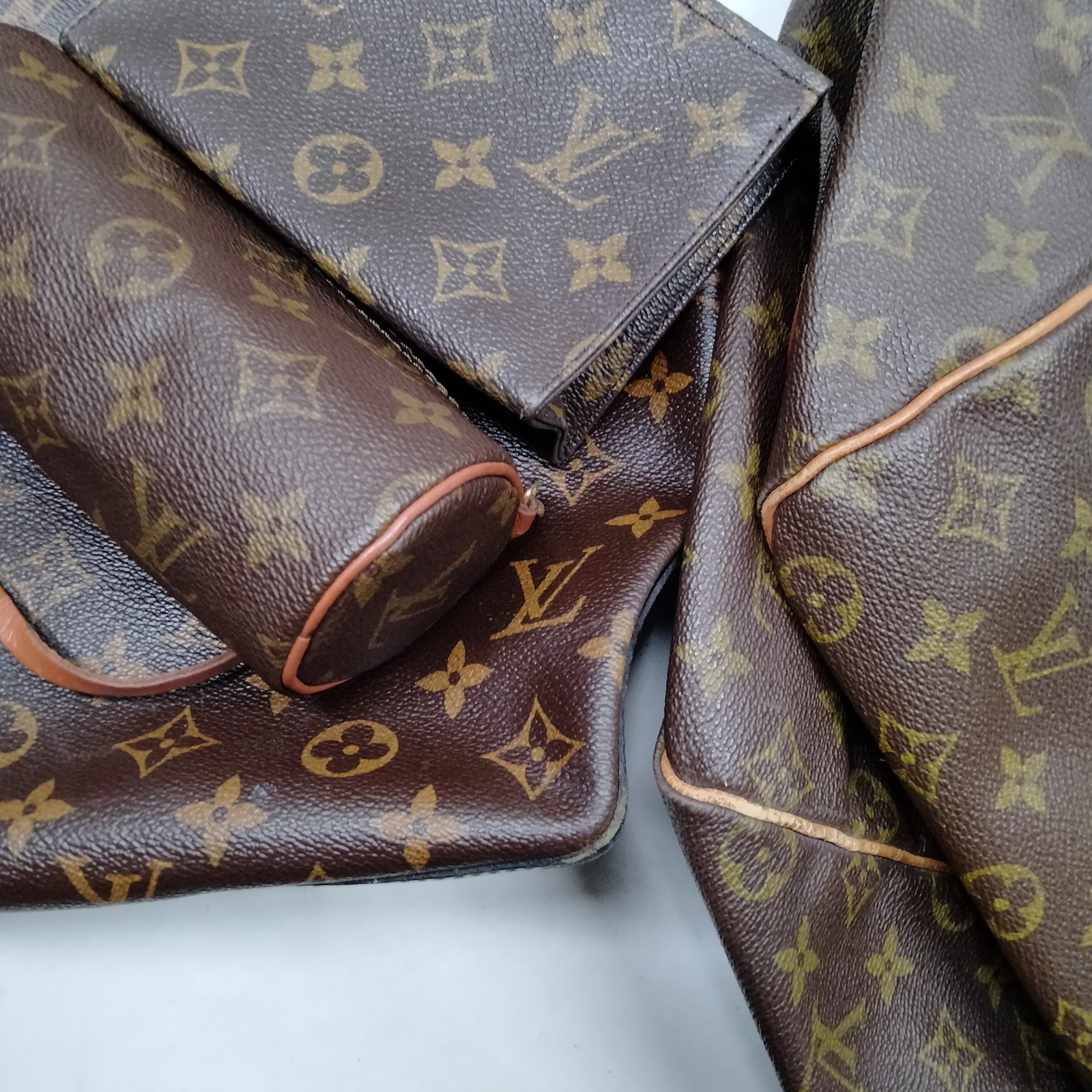 Louis Vuitton Monogram Clutch Boston Bag 5 piece set JUNK 585592