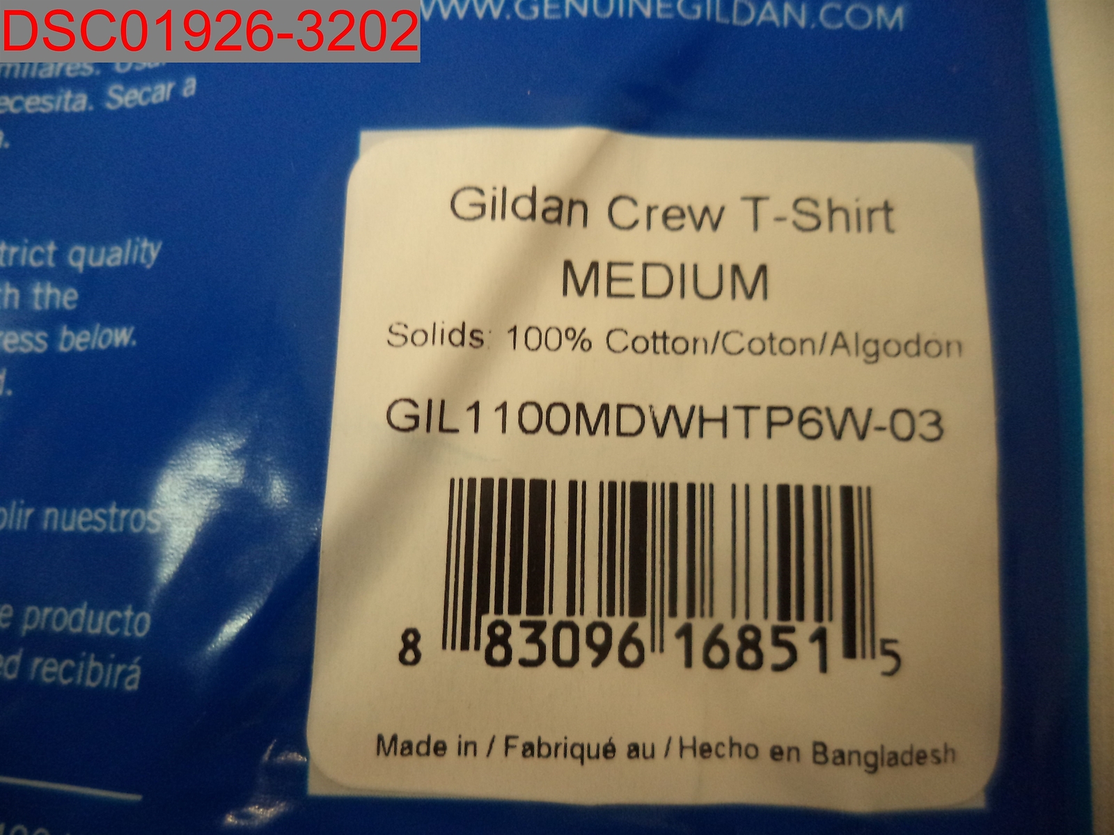 Stain, Gildan Men’s White 6 Pack Style G1100 Crew T-Shirts, Size M 883096168515