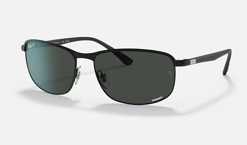 Ray-Ban RB3671CH Chromance Matte Black / Dark Grey Polarized 60 mm Sunglasses