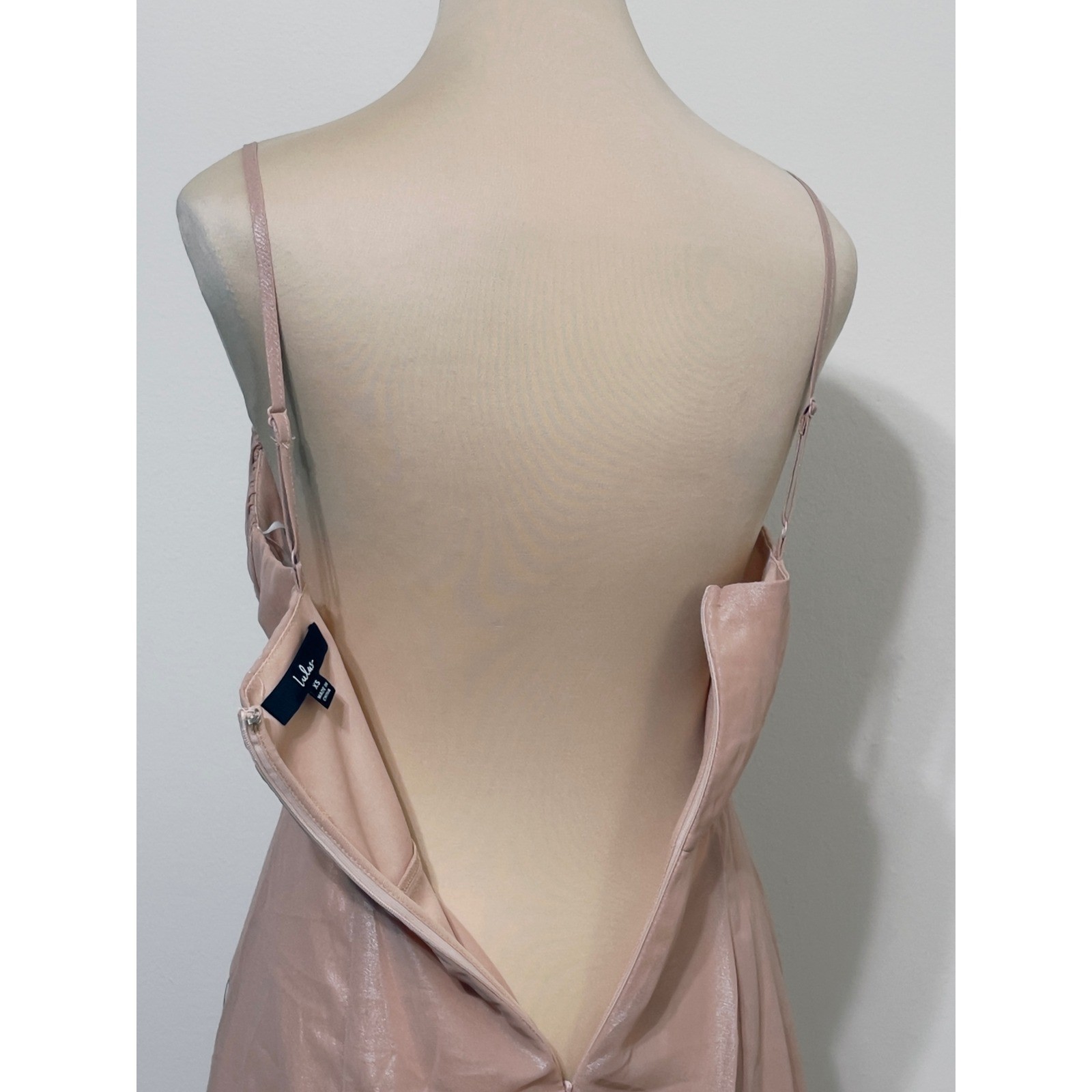 Lulus Shimmer Ruched Mini Dress XS Pink Metallic Cocktail Party Homecoming