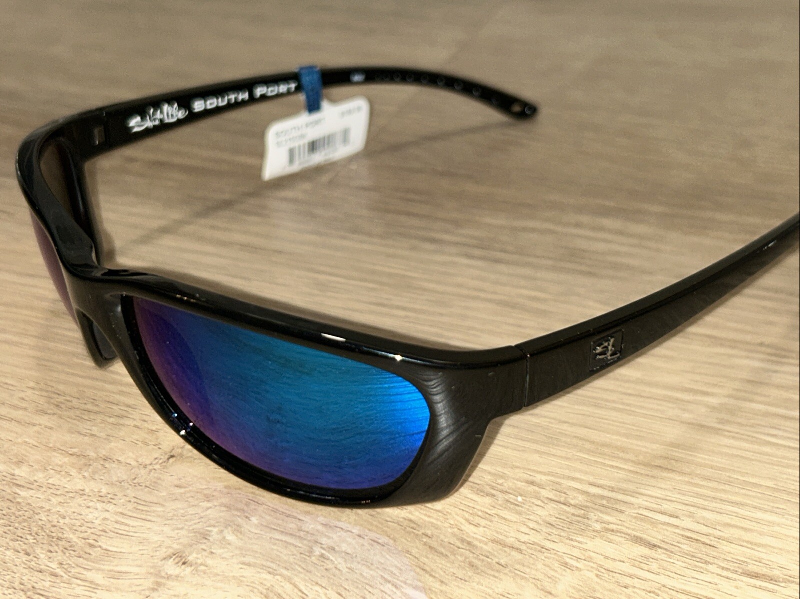 Salt Life South Port Gloss Black Saltlife Smoke Blue Lens Salty $189 New