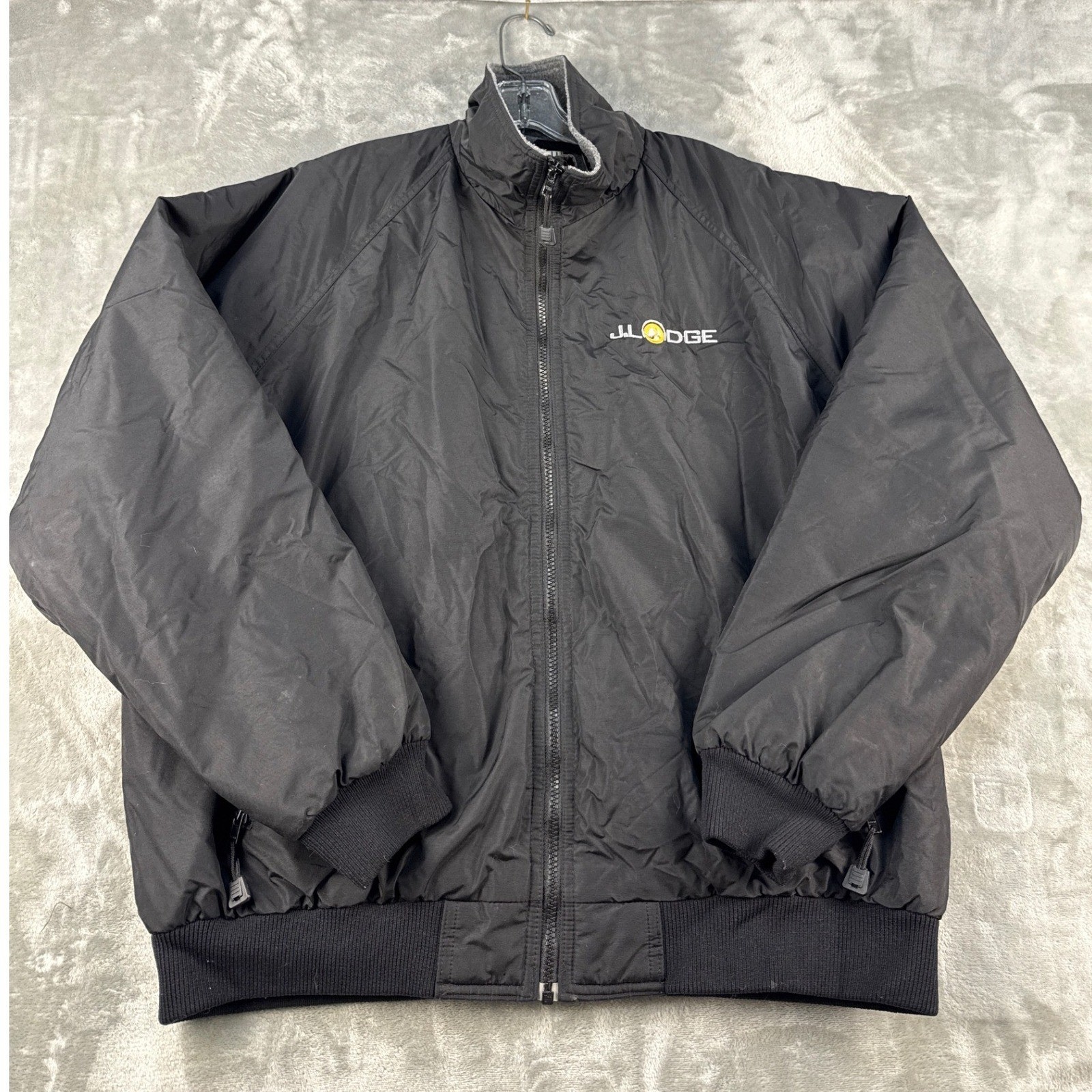 Hartwell Jacket Mens XL 3660 J.Lodge Black Fleece Lined Bomber EUC