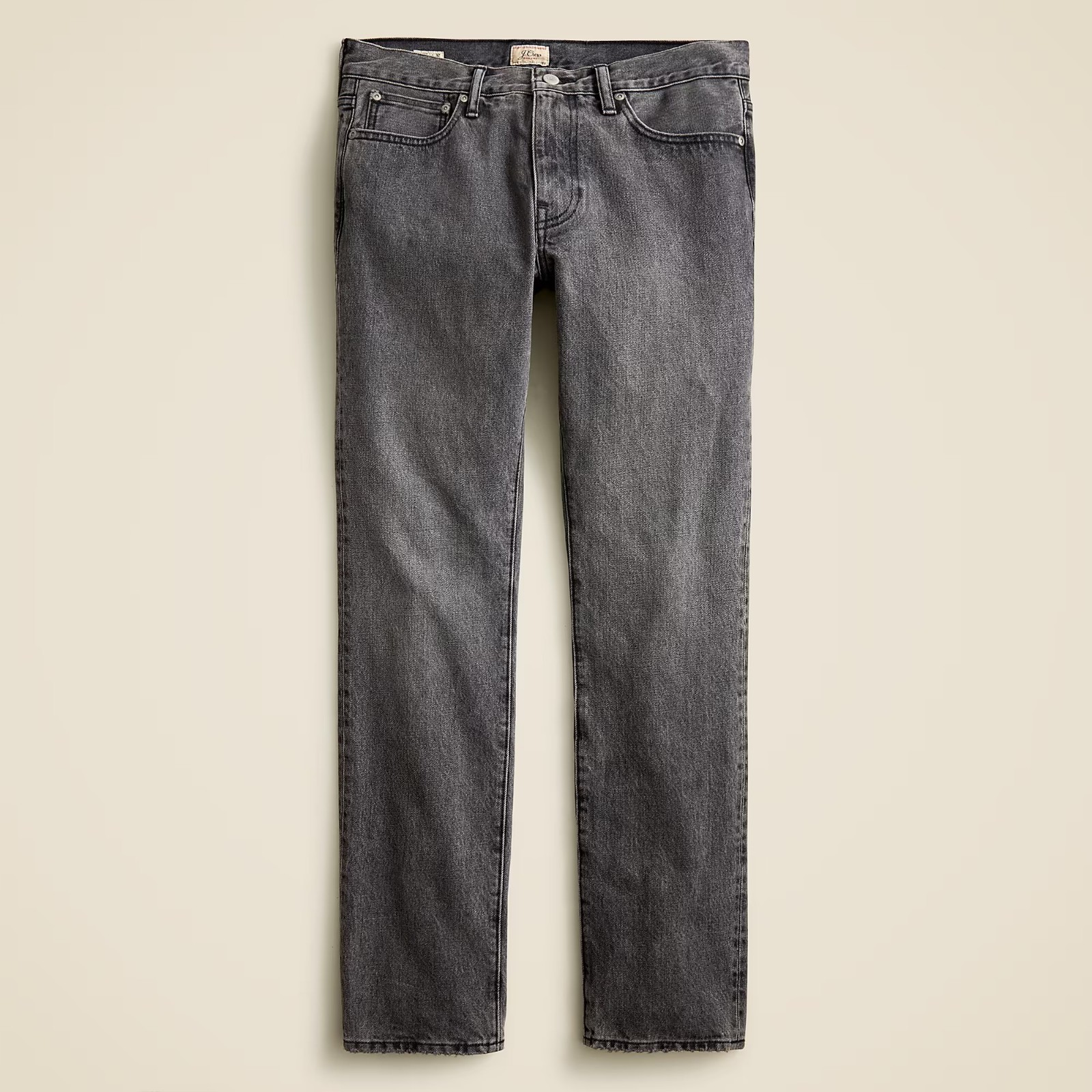 J Crew 484 Jeans Mens Black Slim Fit Tapered 100% Cotton Faded Wash Denim Pants