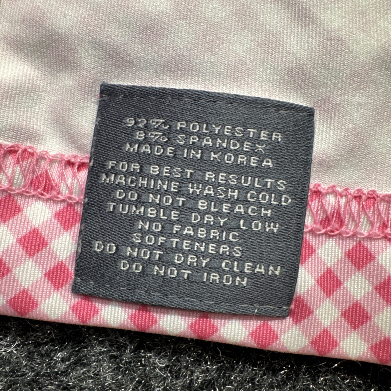 Turtleson Golf Polo Shirt Men’s L Pink White Checked 3 Button Placket Polyester