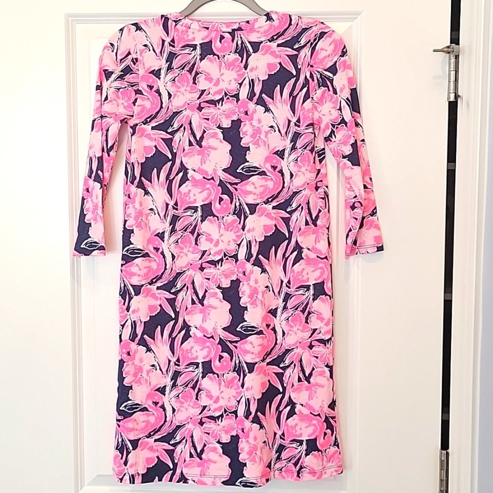 Lilly Pulitzer Pink Daphne Flamingo Dress Size XXS NWT